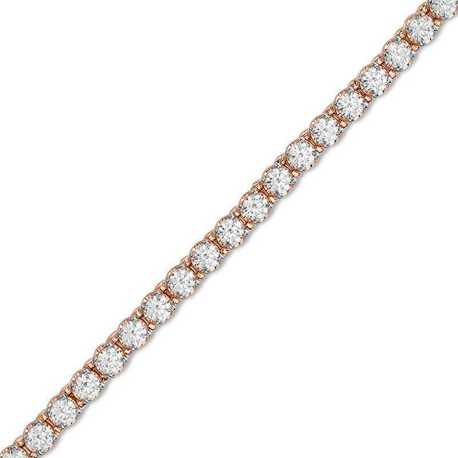 Zales 5 Ct. T.W. Diamond Tennis Bracelet In 10K Rose Gold Bracelets