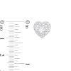 Zales 1 Ct. T.W. Diamond Double Frame Heart Stud Earrings In 10K White Gold Earrings