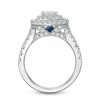 Zales Vera Wang Love Collection 1-5/8 Ct. T.W. Diamond Hexagon Double Frame Engagement Ring In 14K White Gold Rings