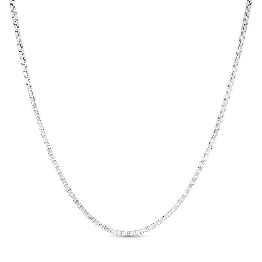 Zales 1.3Mm Box Chain Necklace In Sterling Silver - 22" Necklaces