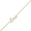 Zales Love Talks 1/10 Ct. T.W. Diamond "Love" Script Bracelet In 10K Gold - 7.5" Bracelets