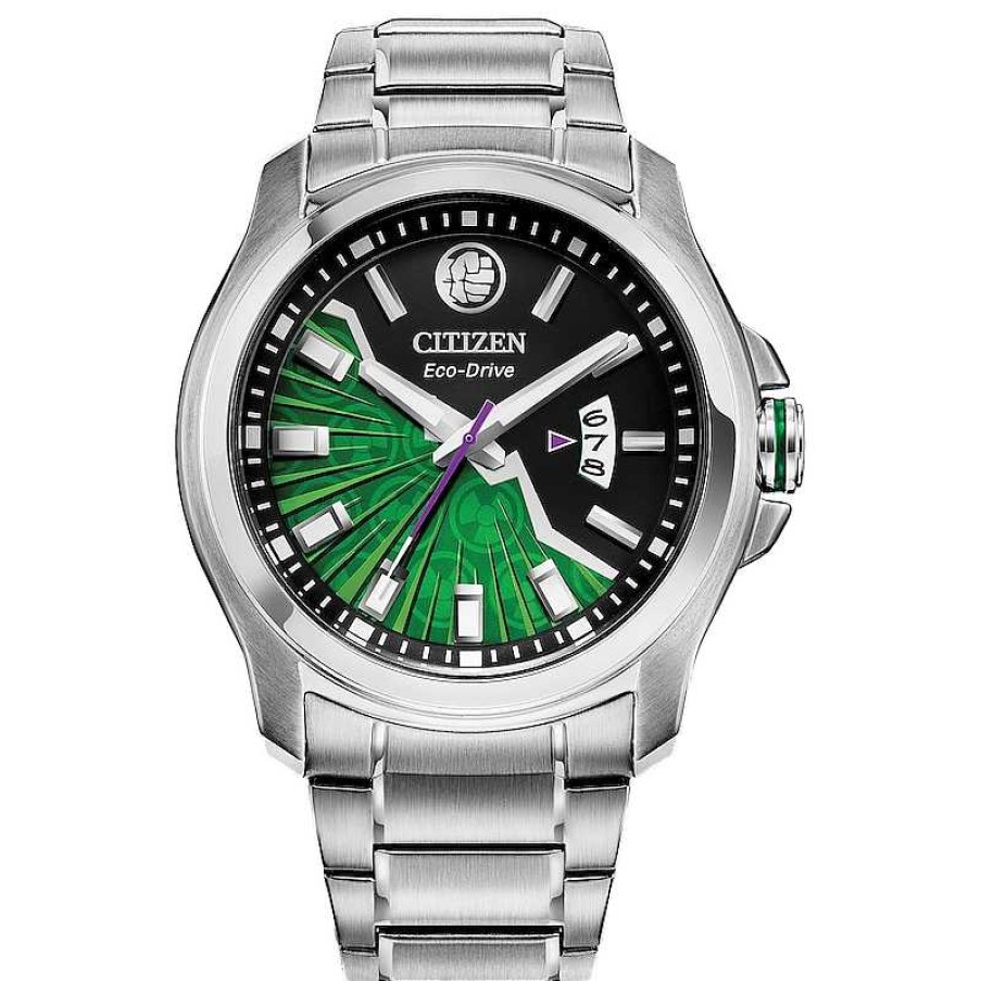 Citizen Men'S Citizen Eco-Drive® Hulk Watch With Green And Black Dial (Model: Aw1351-56W) Watches