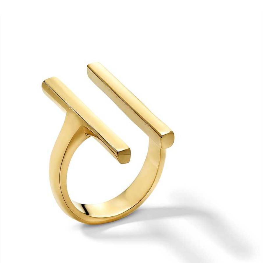 Zales Zales X Soko Double Bar Ring In Brass With 24K Gold Plate Rings