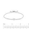 Zales 1/4 Ct. T.W. Marquise-Shaped Multi-Diamond Bolo Bracelet In 10K White Gold 9.5" Bracelets