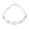 Zales 1/20 Ct. T.W. Diamond Bezel-Set Station Double Strand Bracelet In 10K White Gold Bracelets