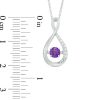 Zales 4.5Mm Amethyst And Lab-Created White Sapphire Infinity Pendant In Sterling Silver Necklaces