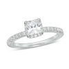 Zales 1 Ct. T.W. Princess-Cut Diamond Cushion Frame Engagement Ring In 14K White Gold (I/I2) Rings