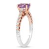 Zales Enchanted Disney Rapunzel Oval Light Purple Amethyst And 3/8 Ct. T.W. Diamond Engagement Ring In 14K Two-Tone Gold Rings