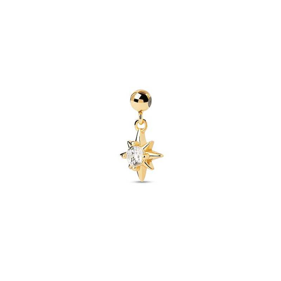 Zales Pdpaola At Zales Cubic Zirconia North Star Bead Charm In Sterling Silver With 18K Gold Plate Necklaces