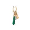 Zales Pdpaola At Zales Green Aventurine Medium Teardrop Dangle Single Hoop Earring In Sterling Silver With 18K Gold Plate Earrings