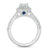 Zales Vera Wang Love Collection 1-1/3 Ct. T.W. Emerald-Cut Diamond Double Frame Engagement Ring In 14K White Gold Rings