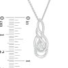 Zales 1/10 Ct. T.W. Diamond Twist Flame Pendant In Sterling Silver Necklaces