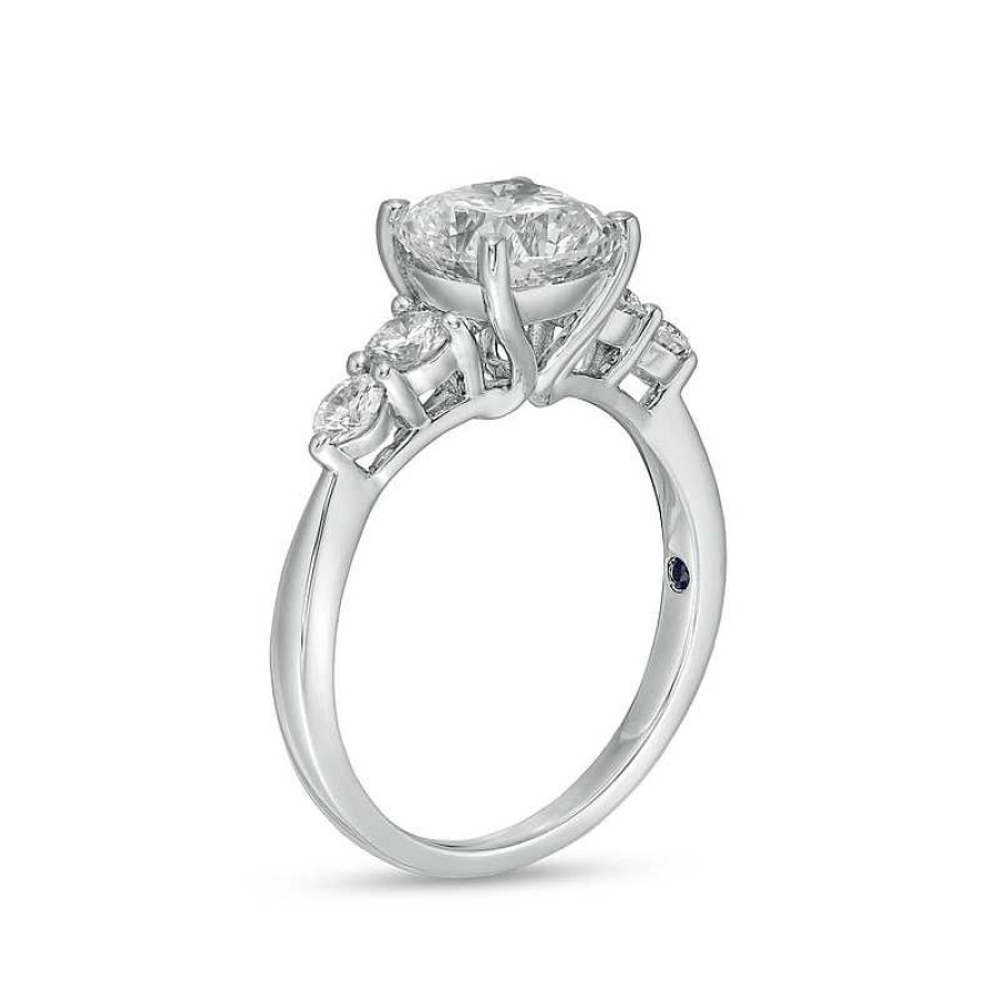 Zales True Lab-Created Diamonds By Vera Wang Love 2-1/2 Ct. T.W. Five Stone Engagement Ring In 14K White Gold (F/Vs2) Rings