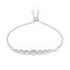 Zales 1/3 Ct. T.W. Diamond Moon Stages Bolo Bracelet In 10K White Gold - 8.8" Bracelets