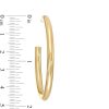 Zales Made In Italy 40.0Mm Tube J-Hoop Earrings In 14K Gold Earrings