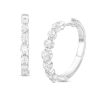 Zales 1/2 Ct. T.W. Diamond Seven Stone Hoop Earrings In 10K White Gold Earrings