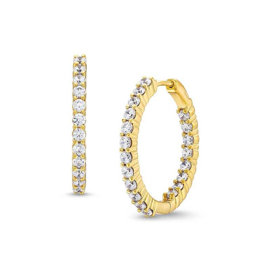 Zales 2 Ct. T.W. Certified Lab-Created Diamond Inside-Out Hoop Earrings In 10K Gold (I/I1) Earrings