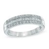 Zales 1/4 Ct. T.W. Baguette And Round Diamond Band In 10K White Gold Rings