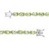 Zales Sideways Oval Peridot Tennis Bracelet In Sterling Silver - 7.25" Bracelets