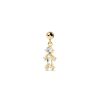 Zales Pdpaola At Zales Cubic Zirconia "Mini Me" Child Bead Charm In Sterling Silver With 18K Gold Plate Necklaces