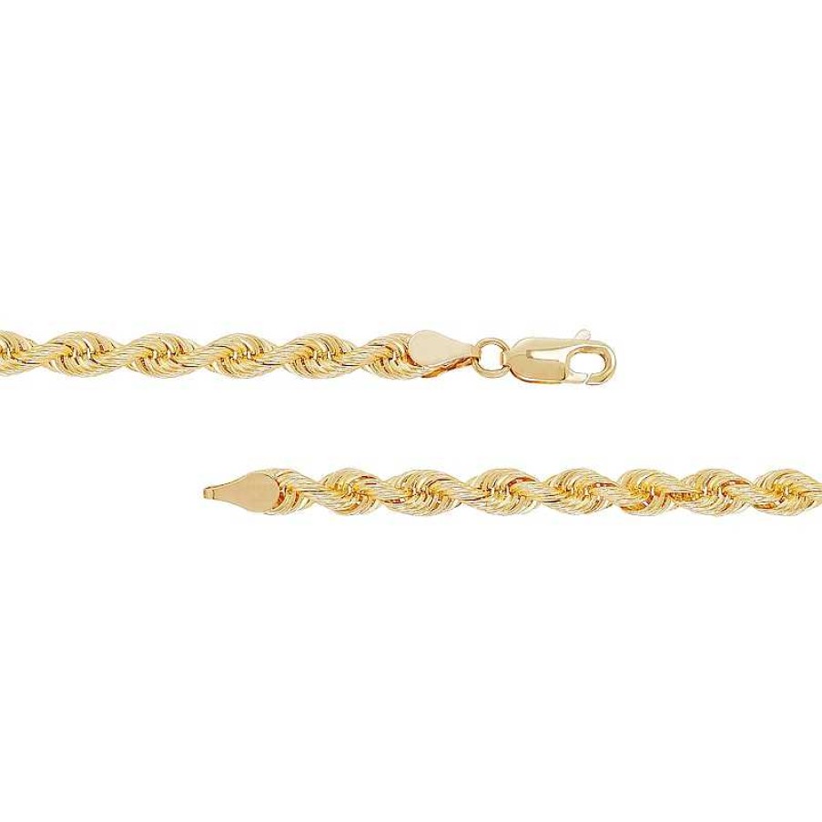 Zales 3.7Mm Rope Chain Necklace In Hollow 14K Gold - 22" Necklaces