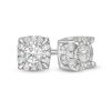 Zales 1 Ct. T.W. Diamond Cushion Frame Stud Earrings In 10K White Gold Earrings