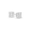 Zales 1/2 Ct. T.W. Princess-Cut Multi-Diamond Stud Earrings In 10K White Gold Earrings