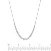 Zales 1 Ct. T.W. Certified Lab-Created Diamond Graduated Necklace In 10K White Gold (I/I1) Necklaces