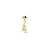 Zales Pdpaola At Zales Cubic Zirconia Number "4" Bead Charm In Sterling Silver With 18K Gold Plate Necklaces