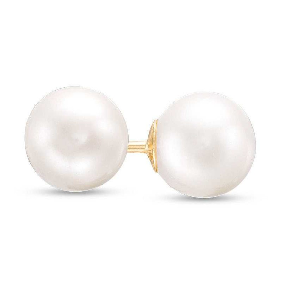 Zales Imperial® 7.0-7.5Mm Cultured Freshwater Pearl Stud Earrings In 14K Gold Earrings