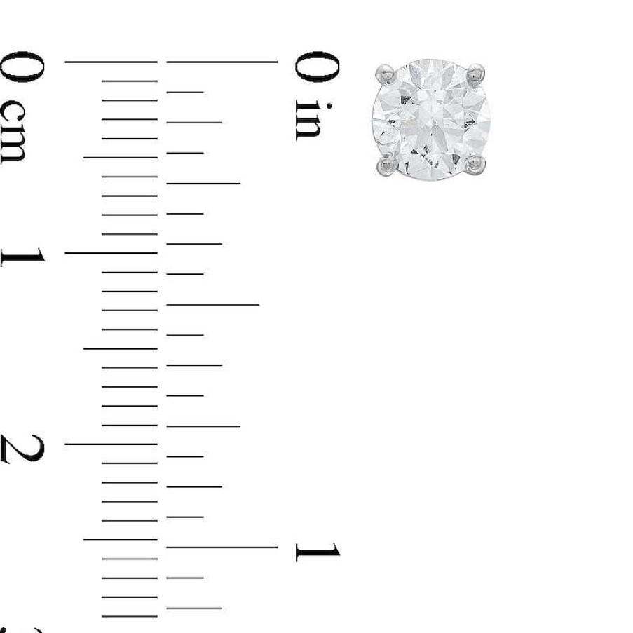 Zales 2 Ct. T.W. Certified Lab-Created Diamond Solitaire Stud Earrings In 14K White Gold (I/Si2) Earrings