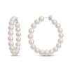 Zales 6.0-6.5Mm Cultured Freshwater Pearl Hoop Earrings In Sterling Silver Earrings