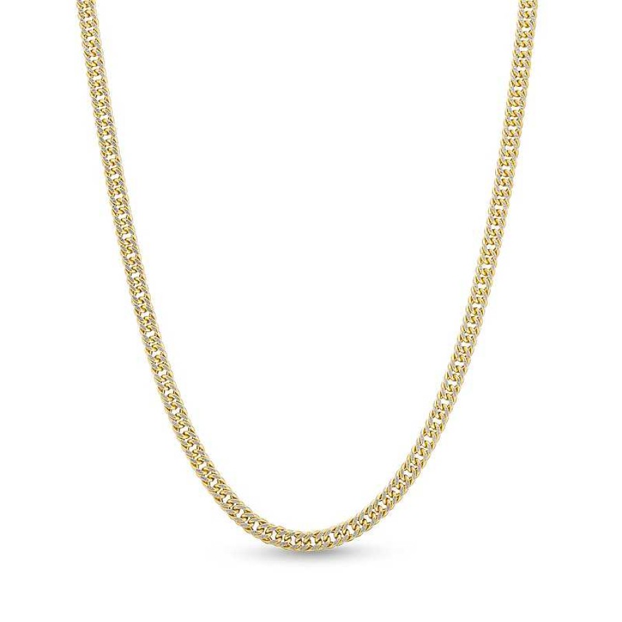 Zales 3.0Mm Cuban Curb Chain Necklace In Hollow 10K Two-Tone Gold - 18" Necklaces