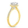 Zales 1-1/3 Ct. T.W. Cushion-Cut Certified Lab-Created Diamond Frame Engagement Ring In 14K Gold (F/Vs2) Rings