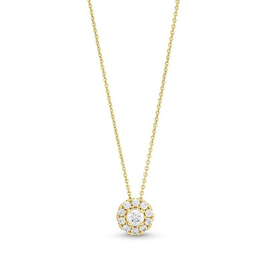 Zales 1/2 Ct. T.W. Diamond Frame Pendant In 10K Gold (J/I2) - 20" Necklaces