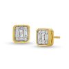 Zales 3/8 Ct. T.W. Cushion-Shaped Multi-Diamond Stud Earrings In 10K Gold Earrings