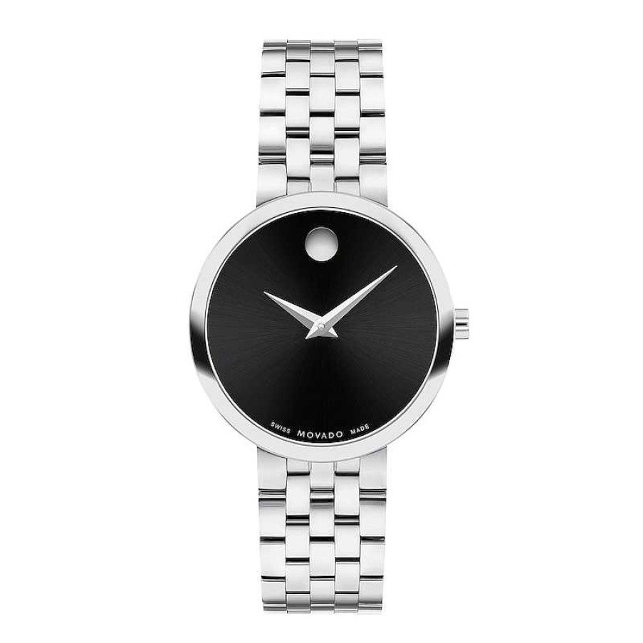 Movado Ladies' Movado Museum® Classic Watch With Black Dial (Model: 0607813) Watches