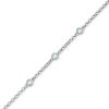 Zales Aquamarine Station Bracelet In Sterling Silver Bracelets