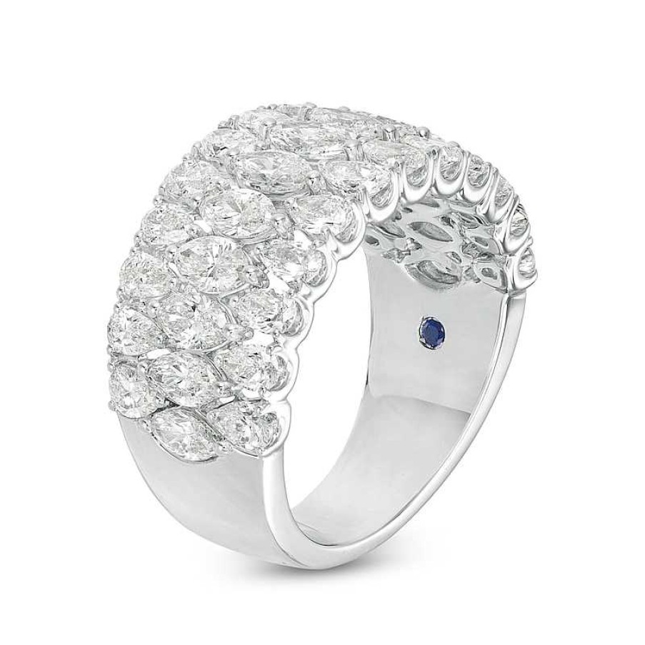 Zales Vera Wang Love Collection 3 Ct. T.W. Certified Diamond Multi-Row Band In 14K White Gold (I/Si2) Rings