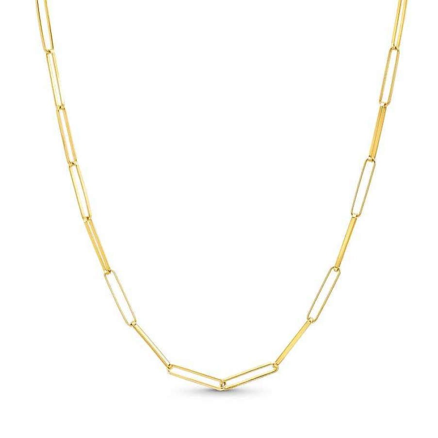 Zales 2.0Mm Paper Clip Chain Necklace In Solid 14K Gold - 20" Necklaces