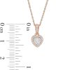 Zales 1/8 Ct. T.W. Diamond Heart Frame Vintage-Style Pendant In 10K Rose Gold Necklaces