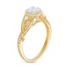 Zales 1/3 Ct. T.W. Composite Diamond Frame Twist Shank Ring In 10K Gold Rings