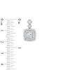 Zales 2-1/2 Ct. T.W. Cushion-Cut Lab-Created Diamond Drop Earrings In 10K White Gold Earrings