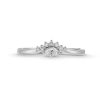 Zales 1/6 Ct. T.W. Marquise And Round Diamond Contour Promise Ring In 10K White Gold Rings