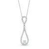 Zales 1-1/4 Ct. T.W. Diamond Elongated Teardrop Pendant In 10K White Gold Necklaces