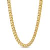 Zales Italian Gold Men'S 7.6Mm Curb Chain Necklace In Hollow 10K Gold - 24" Necklaces