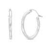 Zales 20.0Mm Polished Tube Hoop Earrings In 14K White Gold Earrings