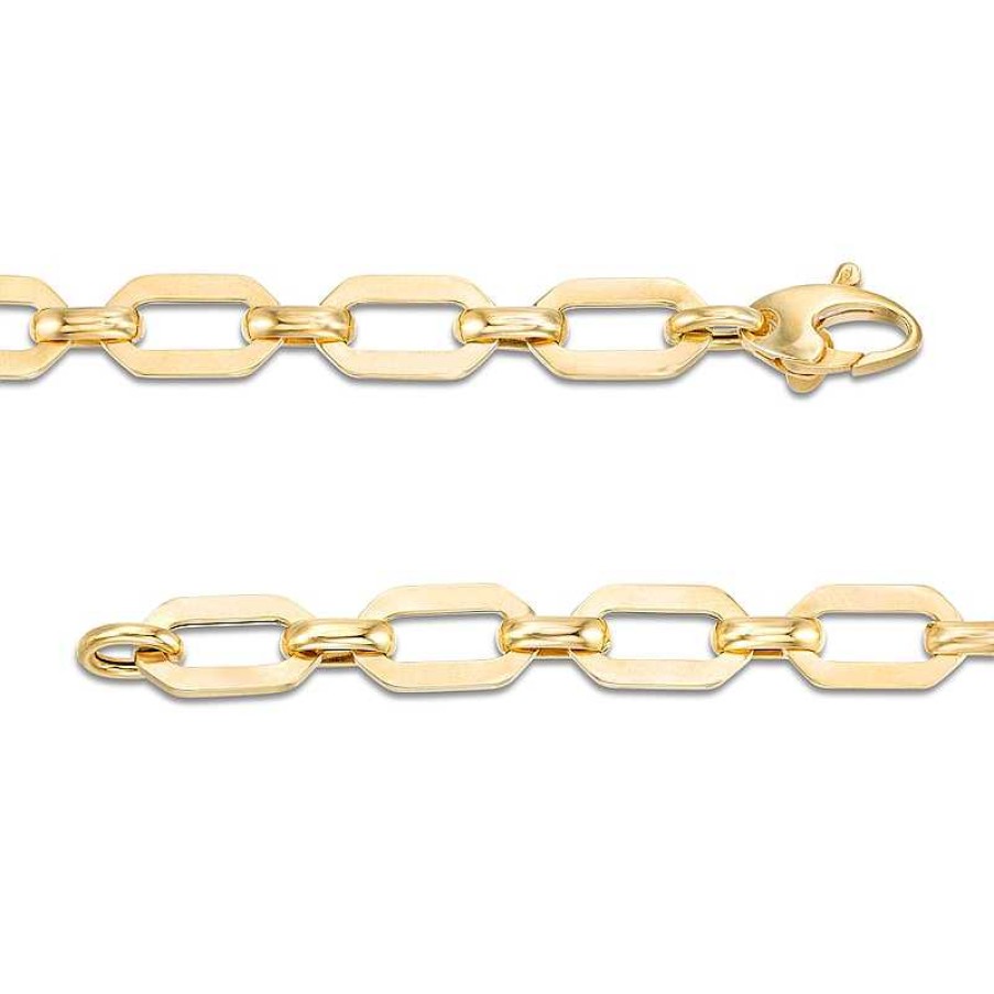 Zales Italian Gold 15.0Mm Cheval Link Chain Bracelet In Hollow 14K Gold - 7.5" Bracelets