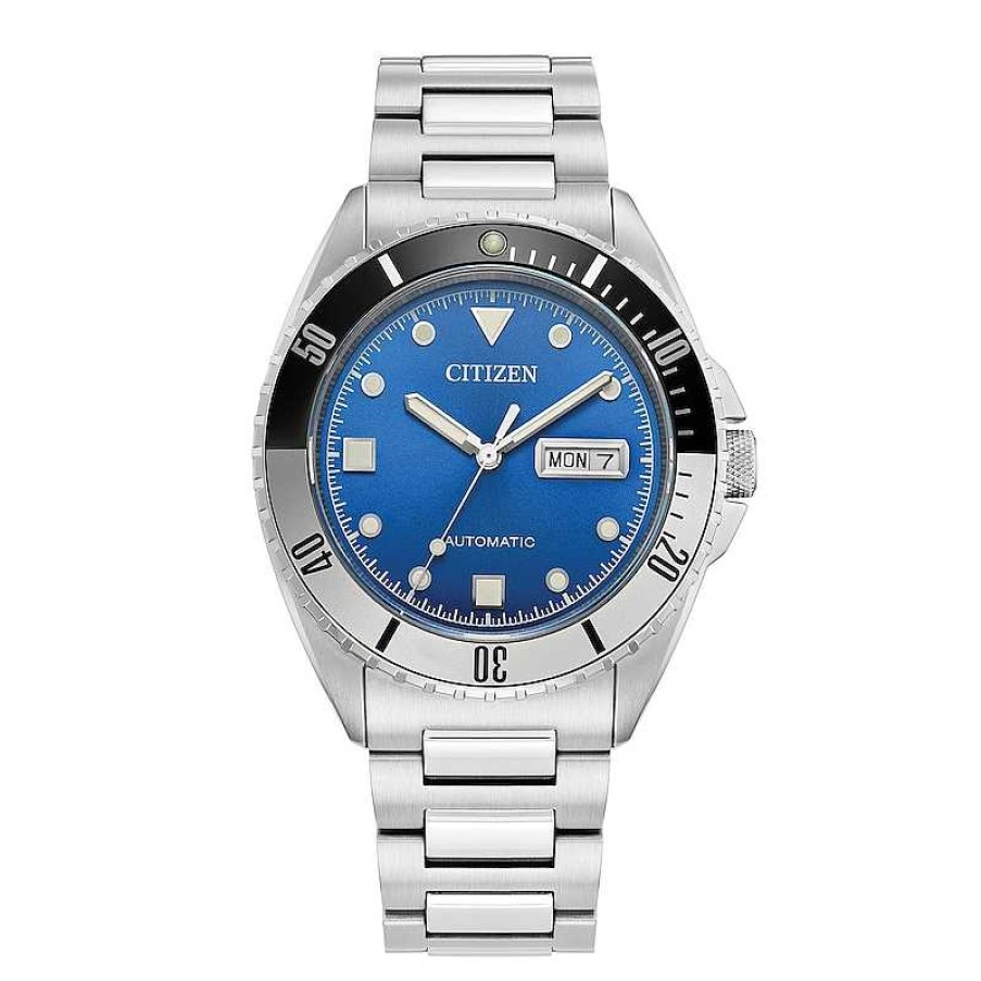 Citizen Men'S Citizen Sport Automatic Dark Blue Dial Watch In Stainless Steel (Model: Nh7531-52M) Watches