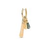 Zales Pdpaola At Zales Aventurine Medium Teardrop Dangle Single Hoop Earring In Sterling Silver With 18K Gold Plate Earrings